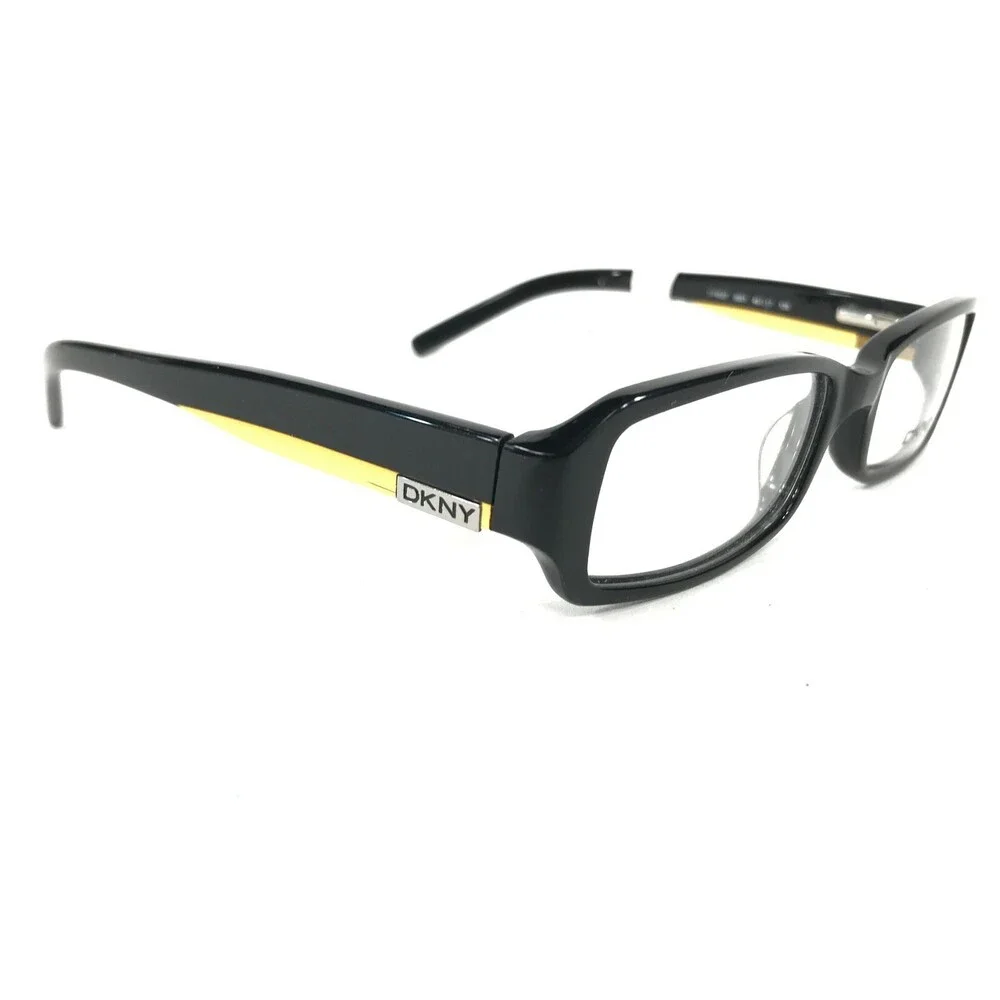 DKNY Eyeglasses Frames DY4537 3001 Black Yellow Rectangular Full Rim 49-17-135